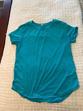 Girls Short Sleeve Crew Neck Top in Teal